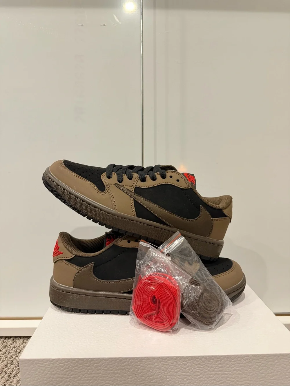 Nike Air Jordan 1 Low in Black and Brown